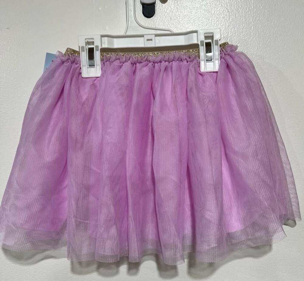Cat & Jack Tutu Skirt Size 4T Light Purple Tulle Glitter Waistband